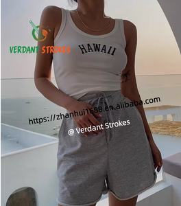 Verdant Strokes Personnalisation modulaire Ensembles <span class=keywords><strong>de</strong></span> sport courts pour femmes Pantalons courts pour l'hiver et l'automne avec tissu épais - Product Image 6