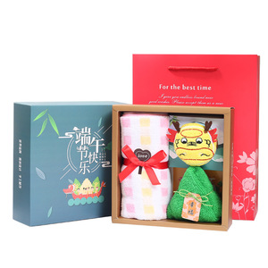 Serviette Zongzi pour le Festival des Bateaux-Dragons, en pur coton, cadeau pratique, personnalisable pour la promotion et les avantages pour les employés - Product Image 4