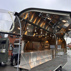 Carrito Móvil de Café, Pizza y Helados, Camión de Comida de Acero Inoxidable, <span class=keywords><strong>Bar</strong></span> Móvil con Cocina Completa, Remolque de Comida - Product Image 5