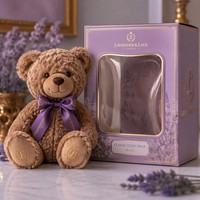 Ours en peluche lesté ultra doux avec billes de verre pour soulager l'anxiété, cadeau de soutien émotionnel