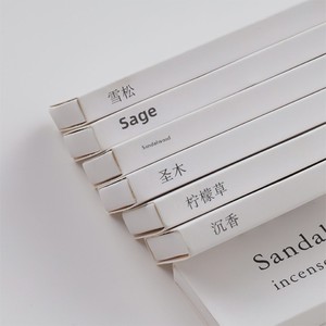 Nhang thủ công tự nhiên, tùy chỉnh, hương cây xô thơm trắng và gỗ đàn hương, kèm giá đỡ nhang - Product Image 5