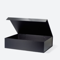 Boîte cadeau XXL de luxe moyenne avec impression de logo personnalisé pour vêtements, idéale pour manteaux noirs et autres articles vestimentaires