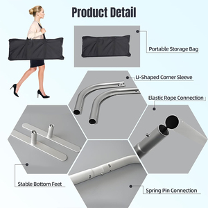 Açılır Arka Plan Çerçevesi Reklam Afişi Alüminyum Alaşımlı Elastik Kumaş Braketi Hızlı Sergi Özel Afiş Gösterimi için - Product Image 4