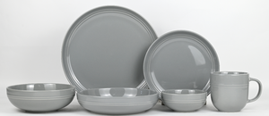 <span class=keywords><strong>Service</strong></span> de vaisselle <span class=keywords><strong>en</strong></span> grès gaufré brillant gris 12/16 pièces pour 4 personnes – Assiettes et bols <span class=keywords><strong>en</strong></span> céramique – Vente <span class=keywords><strong>en</strong></span> gros de vaisselle - Product Image 3