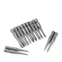 Embout de tournevis plat S2 SL4 50 mm, magnétique, résistant aux chocs, gris phosphaté, haute précision, industriel, OEM