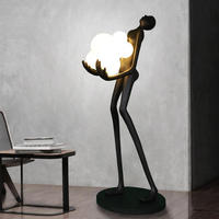 Lampadaire debout design nordique salon coin minimaliste résine Sculpture lampadaires