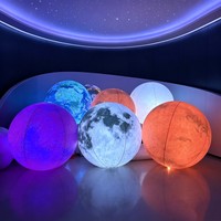 Ballon gonflable géant lumineux personnalisé, forme de planète sur le thème de l'espace, adapté à la décoration des activités des centres commerciaux