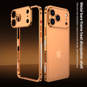 Custodia di Lusso in Alluminio con Bordo Metallico e Protezione Fotocamera per Apple <span class=keywords><strong>iPhone</strong></span> 17 Air, 17 Pro, 17 Pro Max - Product Image 3