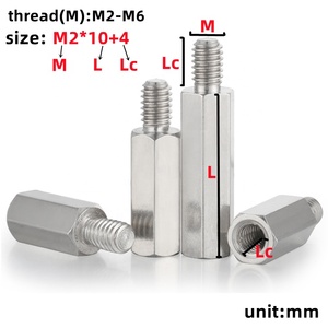 Espaciador hexagonal de acero niquelado con rosca macho-hembra para PCB, tornillo de distancia M2 M2.5 M3 M4 M5 M6 - Product Image 3