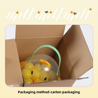 Boîte cadeau personnalisable écologique DAMAI pour Pâques, en PS de qualité alimentaire, avec décorations incluses