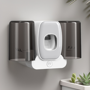Wall Mounted Toothbrush Holder With UV Sterilizer For Electric Toothbrushes And <strong>Toothpaste</strong> <strong>Dispenser</strong> - Product Image 2