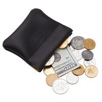 Porte-monnaie vintage en similicuir souple, pochette à pression, logo/taille personnalisés, mini, portable, multifonctionnel, unisexe