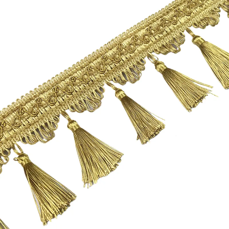 High quality Curtain Accessory sequin Tassel Chinese Trim for sale Beaded Fringe for Home