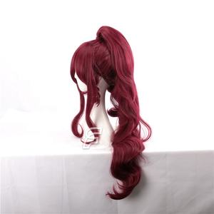 Peluca de Anime de Hércules, Peluca de Princesa Megara, Cosplay, Cabello Sintético, 90 cm de Largo, Ondulado, Color Rojo Vino Oscuro, Encaje Francés, Resistente al Calor, 1 Pieza - Product Image 3