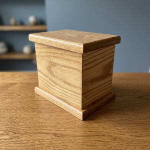 B.S. Urna Funeraria de Madera Estilo Americano Hecha a Mano, para Adultos, con Nombres Grabados, Diseño Personalizable, Construcción Duradera - Product Image 1