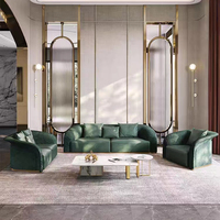Neues Design Luxus-Ecksofa-Set Einsitzer Stoffsofa für Villa Wohnzimmer Schule Keller Gebogen Anpassbare Farbe