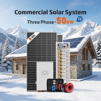 Sistema Completo de Energía Solar Fotovoltaica de 50kW con Almacenamiento de Batería LiFePO4 de 100kWh para Uso Comercial e Industrial en Almacenes