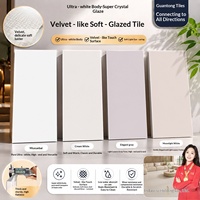 Carrelage de sol en céramique blanc velours laiteux Foshan, finition mate, épaisse et résistante à l'usure