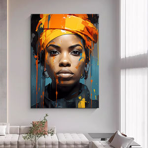 Dipinto su Tela di Ritratto Astratto Femminile, Stile Colorato, Pittura a Olio <span class=keywords><strong>per</strong></span> Decorazione Soggiorno - Product Image 4