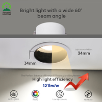 Dimmable anti-éblouissant Downlights a mené la lumière de tache de plafond pour le salon de chambre à coucher