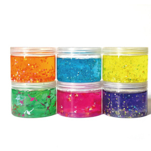 Educational Toy Clear Crystal <b>Slime</b> Decoration Twist Round Bottle Wholesale Factory Price Crystal <b>Slime</b> with <b>Charms</b> - Product Image 2