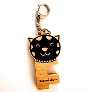 Llavero madera gato teléfono soporte perro llavero teléfono soporte animal - Product Image 3