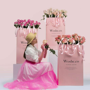2026 New Design Custom <b>Large</b> Flower Packaging Bag Florist Flowers <b>Boxes</b> for <b>Gift</b> Florist Packaging Tote Bag - Product Image 5