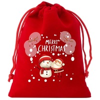 Personnalisable miroitant paillettes Noël coton cordon sac Stock prêt vacances fête faveur pochette en vrac