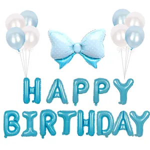 खुश जन्मदिन गुब्बारा सजावट सेट पार्टी जरूरतों कार्टून खुश जन्मदिन की पार्टी सजावट के लिए जन्मदिन का केक अव्वल