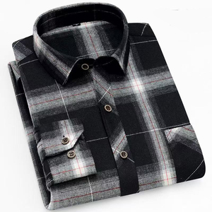 Nueva moda a cuadros, camisa informal, polos de estilo inglés, camisas a cuadros de manga larga para hombres - Product Image 5