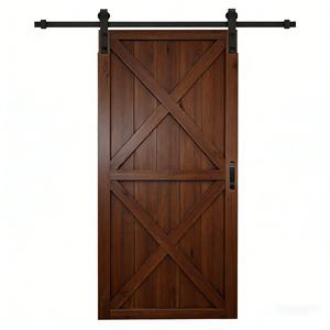 Kit completo de herrajes ajustables de latón para guía de suelo de puerta corredera tipo granero |   Oficinas, Baños y Apartamentos Modernos y Duraderos - Product Image 2