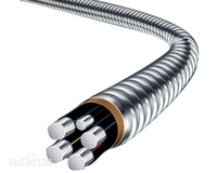 UL CUL terdaftar MC AC90 14 sampai 2 AWG 14/2 12/2 BX ACWU90/TECK90 konduktor tembaga padat AL kabel armor interlock aluminium