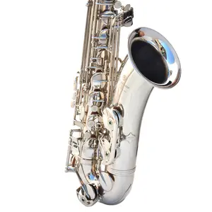 Sax Chuyên Nghiệp Bb Tenor Saxophone Bạc Với Nickel Mạ Nhạc Cụ Phụ Kiện Trung Quốc