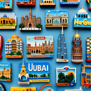 Différentes formes d'usine personnalisées <span class=keywords><strong>Abu</strong></span> <span class=keywords><strong>Dhabi</strong></span> métal alliage de zinc métal souvenir 3d métal impression réfrigérateur aimants pour réfrigérateur - Product Image 5