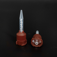 3.5mm 4mm Gel de blanchiment des dents consommables dentaires mélangeur statique embouts pointus plats pointe dentaire jetable brun court pointe de mélange