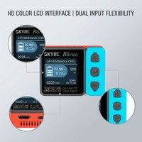 Chargeur/déchargeur intelligent SkyRC B6 Neo 200W 10A DC PD à double entrée pour batteries LiPo LiHV LiFe NiMH Pb 1-6S de modèles de drones RC