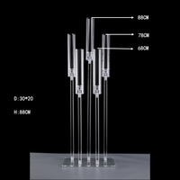 Nouveaux accessoires de mariage : Bougeoirs de 128 cm, marqueurs d'allée, supports de fleurs pour salles de banquet, hôtels et scènes