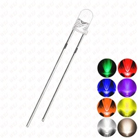 3mm F3 LED Blanc/Rouge/Vert/Bleu/Jaune/Orange/UV/Ampoule Ronde Couleur Diffusée/Eau Lentille claire DIP 3mm Lampe émettrice Diode