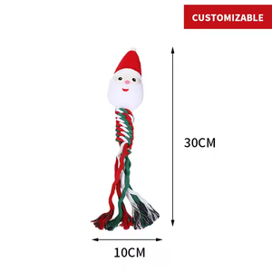 Lot de 12 jouets à mâcher écologiques en coton personnalisés pour chien, jouet dentaire coloré pour animaux de compagnie pour le nettoyage des dents, corde de chien durable, vente en gros - Product Image 2