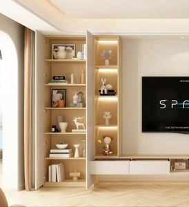 Durable <strong>TV</strong> Stand Pet-Friendly with Hair-Resistant Coating &amp; Washable <strong>Trays</strong> Modern Style Living Room Furniture - Product Image 5