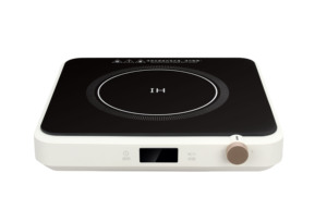 Table de cuisson à <span class=keywords><strong>induction</strong></span> portable ultra-mince MINSLAN 1800W avec bouton or rose et verre cristal noir de qualité A - Product Image 3