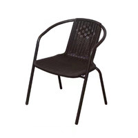 Fauteuil rond d'extérieur Bistro français Chaises d'extérieur Chaise de jardin en osier et rotin avec parapluie