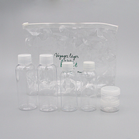 Lot de 6 bouteilles de lotion en plastique PET pour pot de crème cosmétique kit de bouteilles de voyage