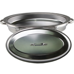 Chauffe-Plats Buffet en Acier Inoxydable à Vendre : Réchaud <span class=keywords><strong>Ovale</strong></span> Pliant pour Hôtels et Traiteurs - Product Image 3
