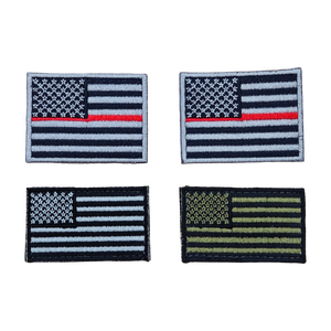 Parches Bordados con la Bandera Estadounidense, Etiquetas Tejidas Personalizadas para Ropa, Etiquetas con Nombre para <span class=keywords><strong>Uniformes</strong></span>, Decoración de Artículos Personales - Product Image 1