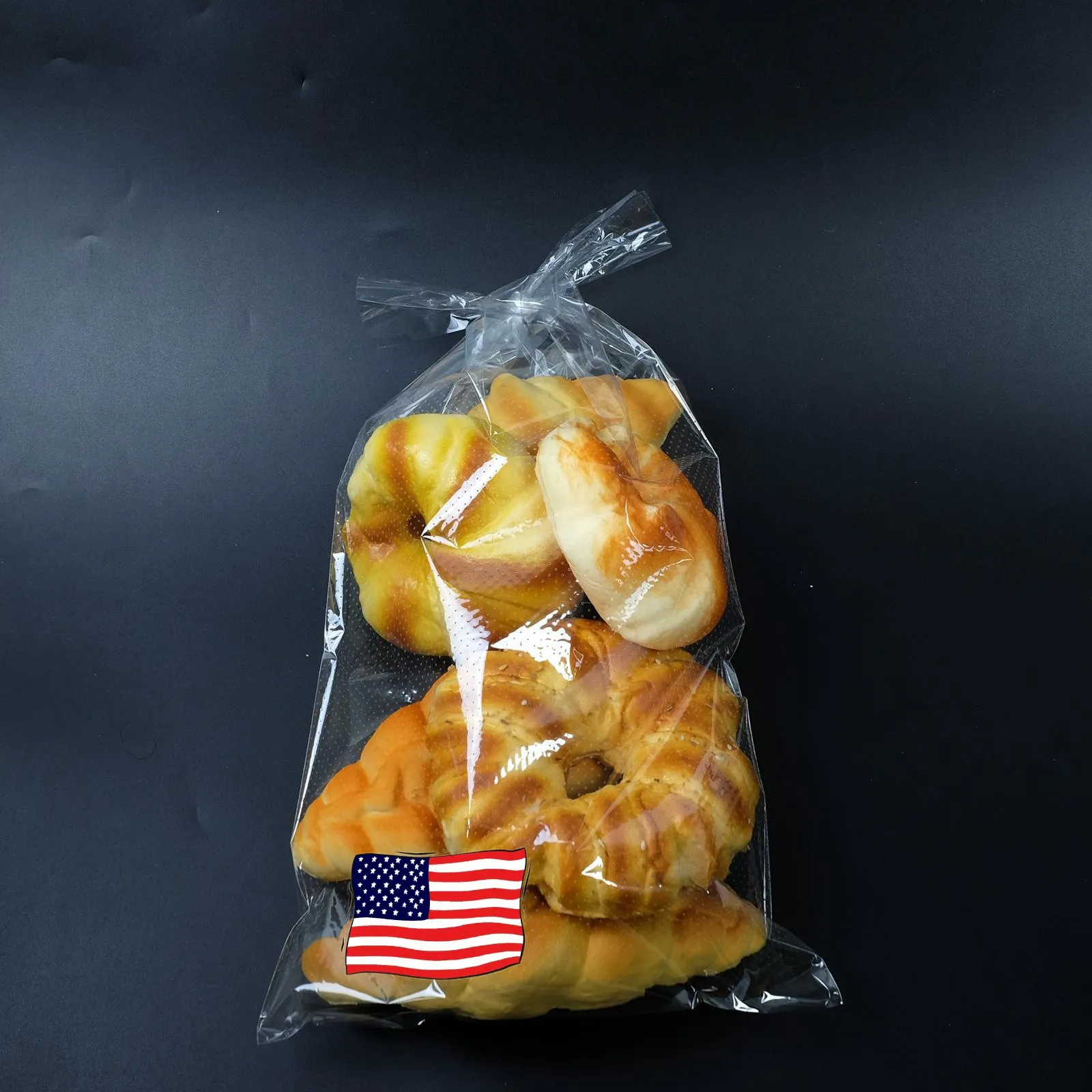 Food Grade Custom Private Label Printing Resealable Plastic Cellophane Polythene Bag For Pita Bread