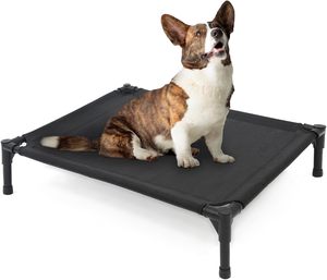 Hamaca plegable elevada con fondo de Textilene, cama para perros y gatos, tela de poliéster Oxford con estampado Floral para acampar - Product Image 1