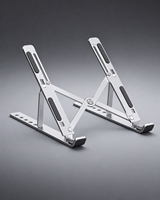 Support pour ordinateur portable en aluminium réglable, pliable, portable, support de refroidissement multi-angles pour bureau, maison et usage domestique