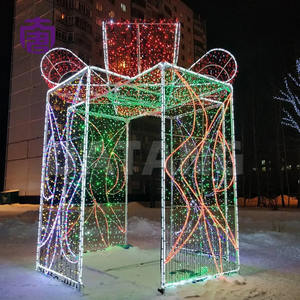 Boîte cadeau personnalisée avec éclairage LED 3D pour extérieur, centre commercial, parc, étanche IP65, décoration de Noël pour parcs et festivals - Product Image 5