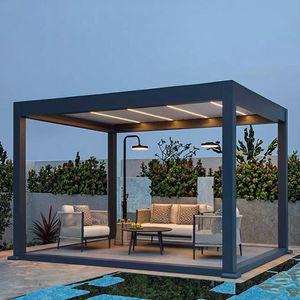 Amas 3x3 3x4 3x5 3x6 4x3 4x4 4x5 4x6 5x3 5x4 Pérgola de aluminio para exteriores motorizada bioclimática persiana para techo con pantalla - Product Image 1